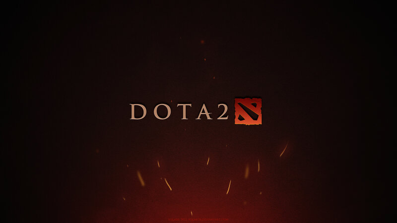 Dota 2 logo with sparks