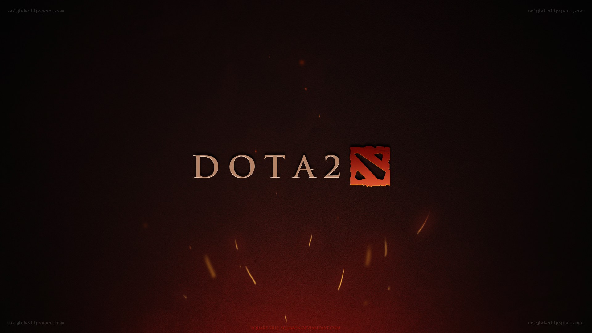 Dota 2 logo with sparks