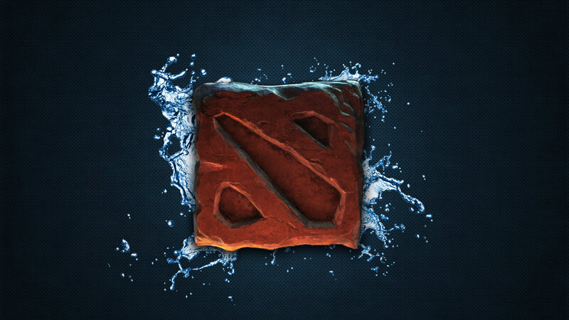 Dota 2 logo with water splash