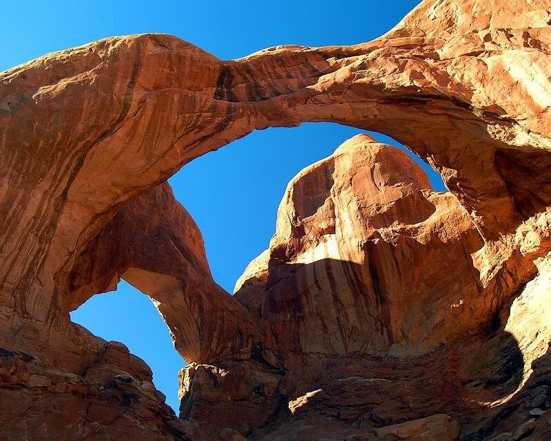 Double Arch Formation — Red, Dramatic, Afternoon, Photograph