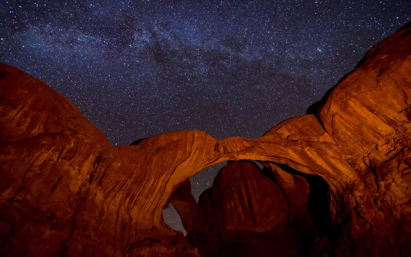 Double Arch in Desert