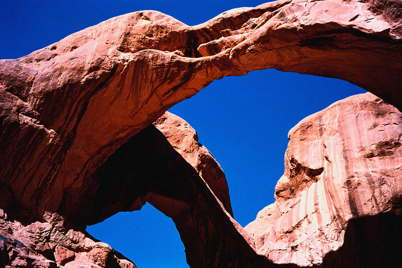 Double arch in red rock