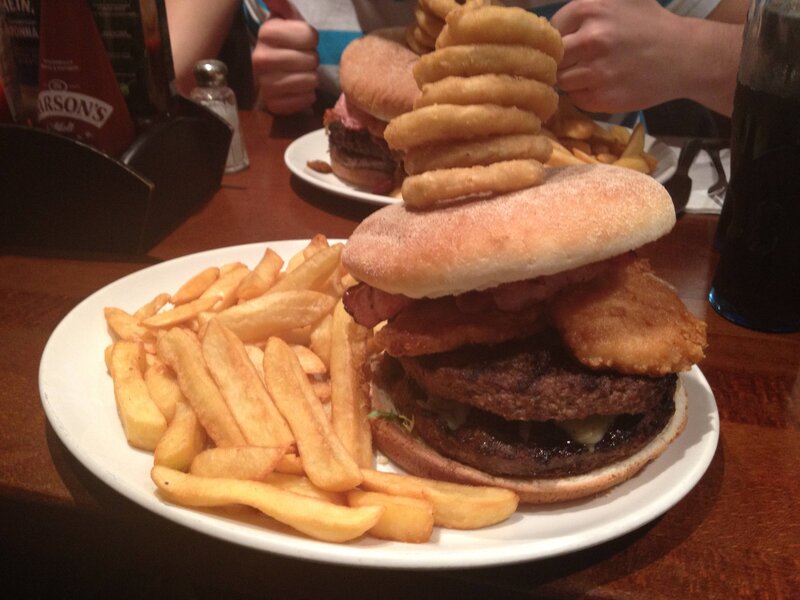 Double Burger with Fries