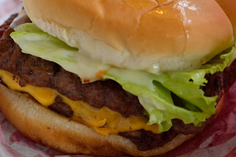 Double Cheeseburger — Brown, Appetizing, Photograph, Lettuce, Cheese