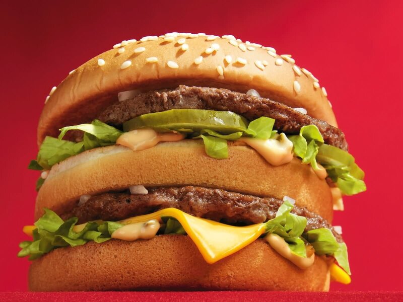 Double cheeseburger close-up
