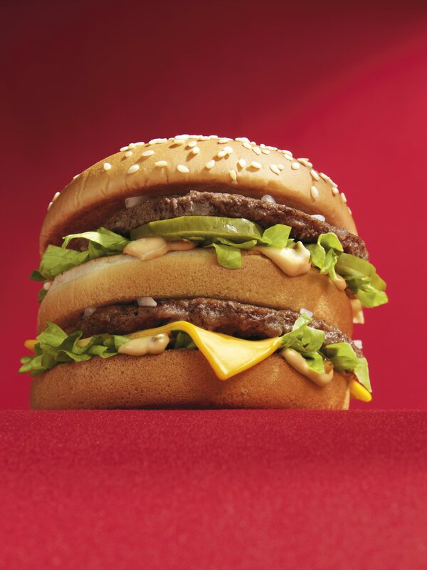 Double Cheeseburger — Red, Appetizing