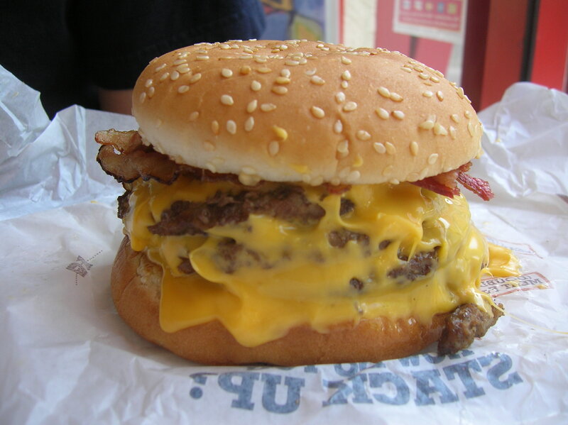 Double Cheeseburger with Bacon — Yellow