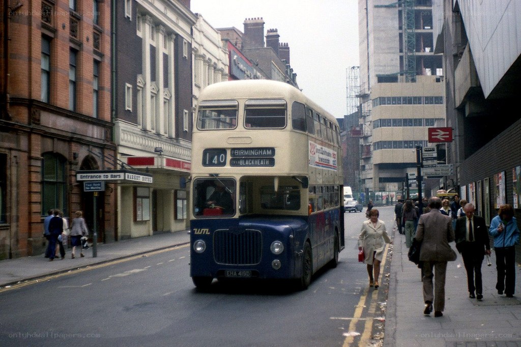 Double-decker bus in Birmingham
