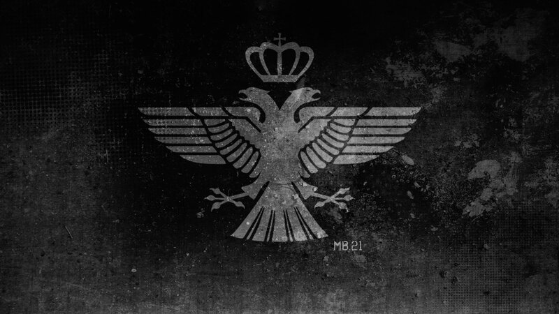 Double-headed Eagle Emblem — Black, Dark