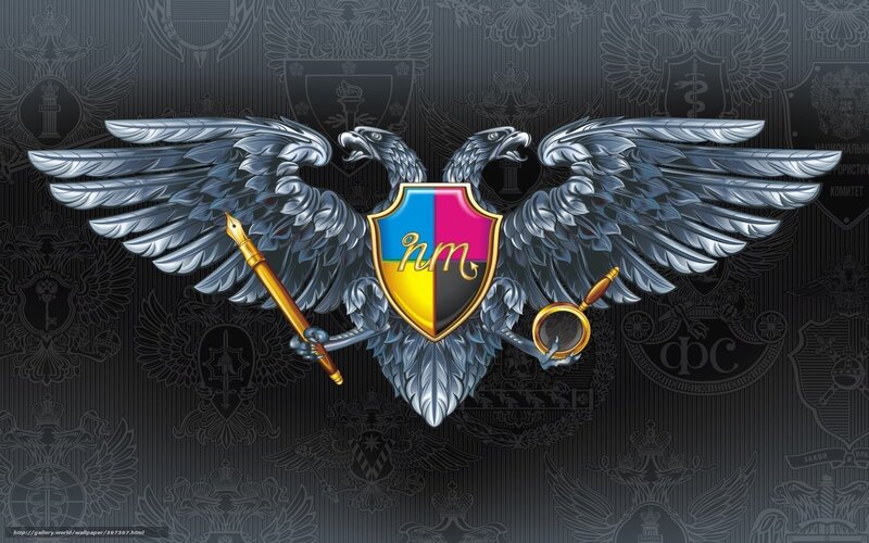 Double-headed Eagle Emblem — Black, Formal, Digital Art