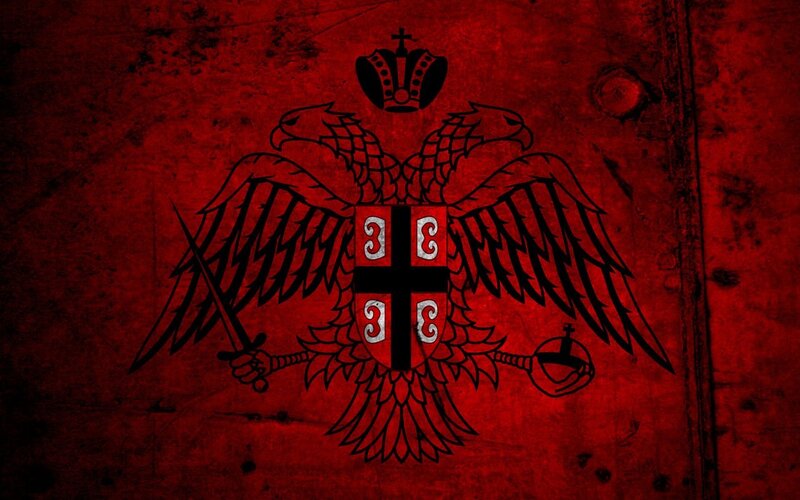 Double-headed Eagle Emblem — Red, Dramatic