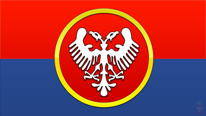 Double-headed Eagle Emblem — Red
