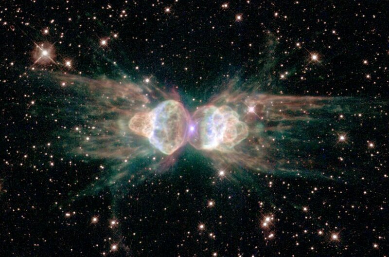 Double nebula in space