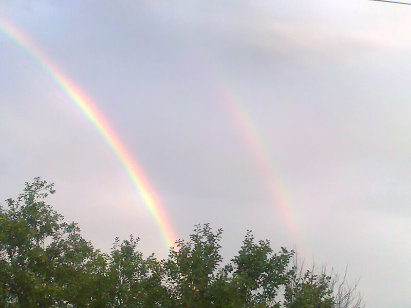 Double Rainbow in Sky
