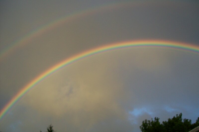 Double rainbow in the sky