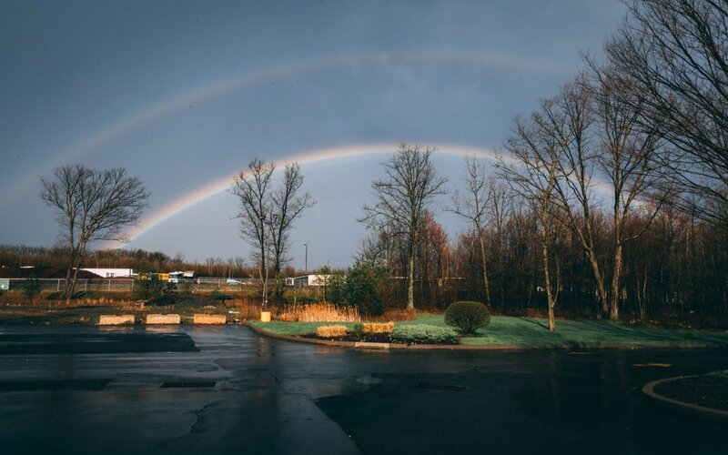 Double Rainbow over Parking Lot