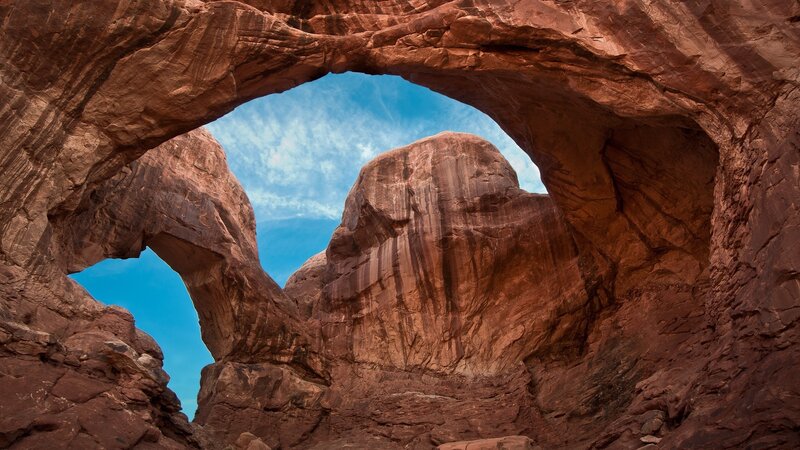 Double Rock Arch — Brown, Dramatic