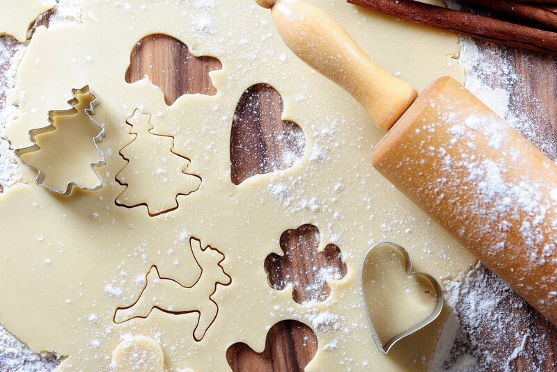 Dough with Cookie Cutters
