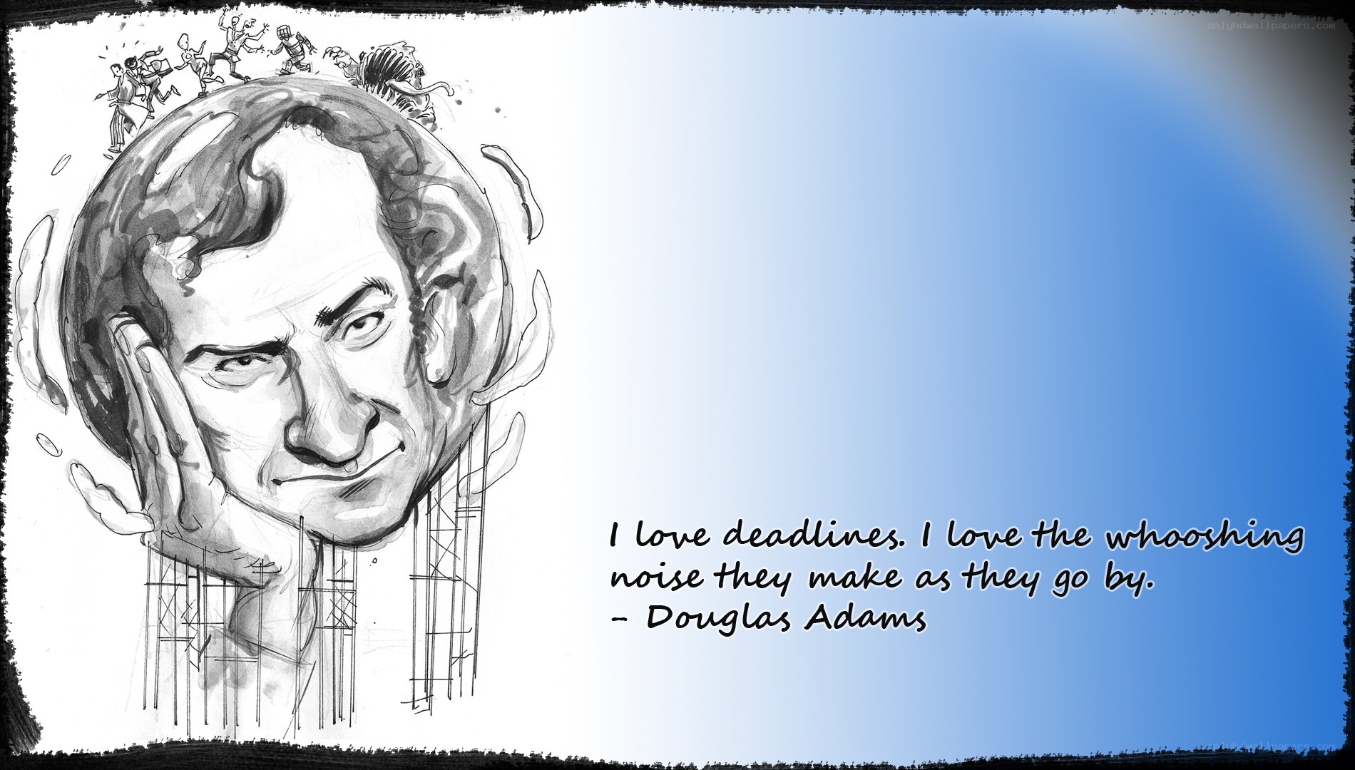 Douglas Adams quote illustration