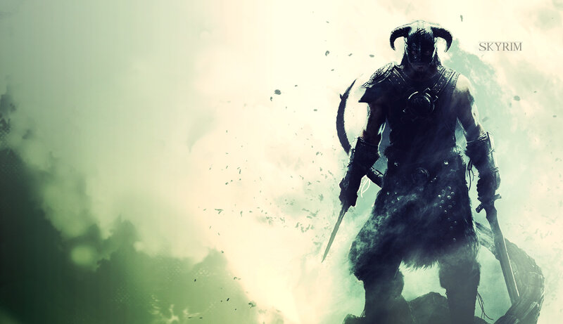 Dovahkiin stands in mist