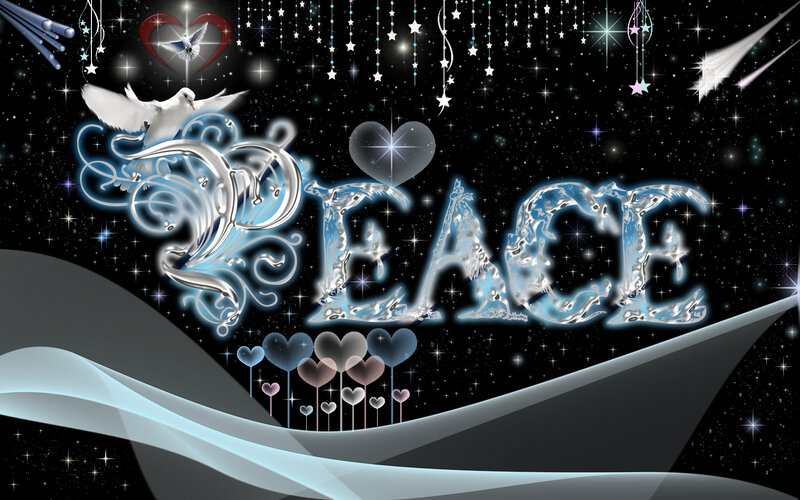 Dove and Peace Text