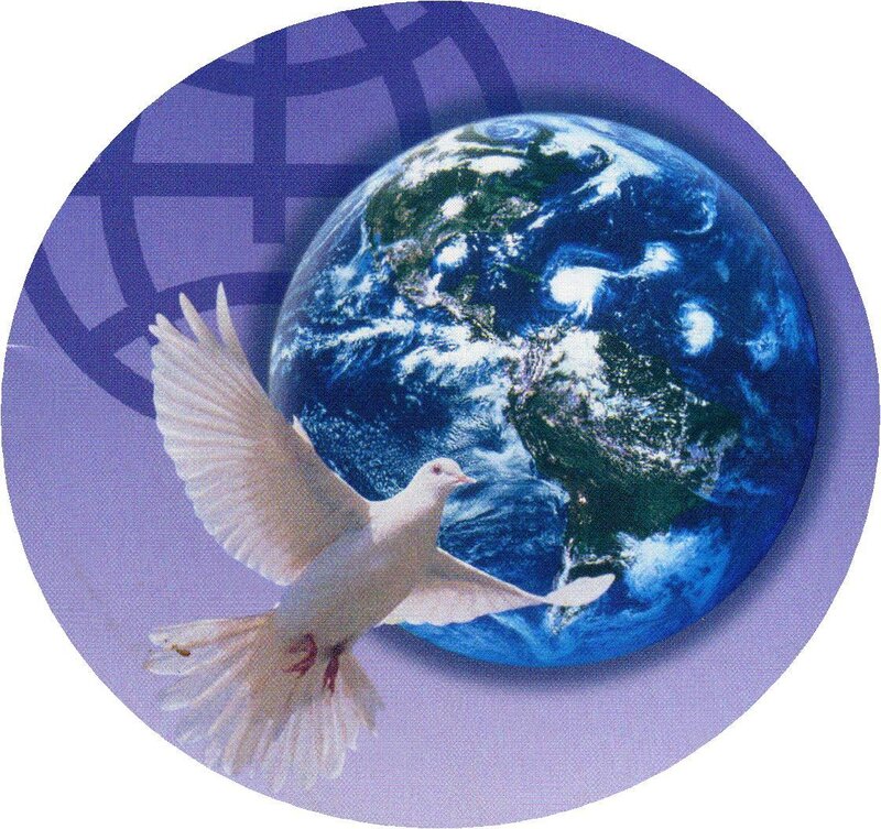 dove flying over earth
