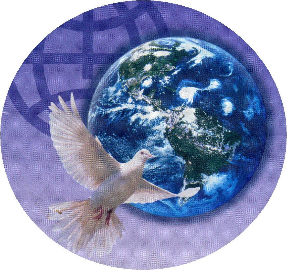 dove flying over earth