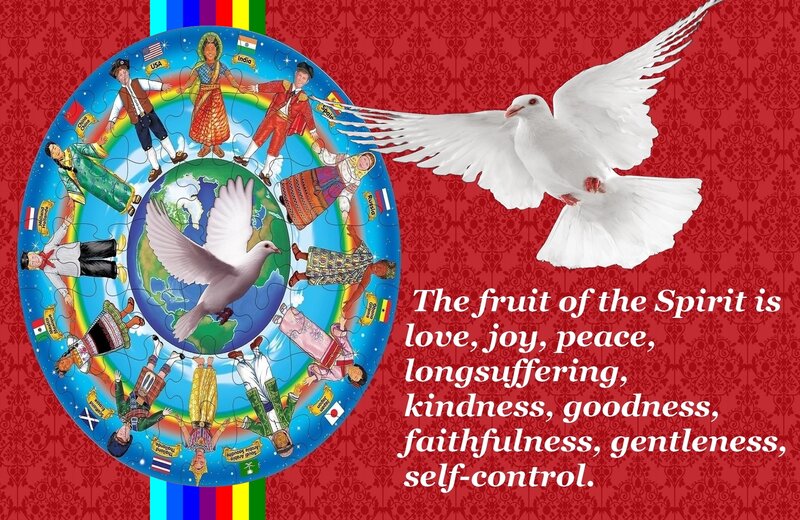 Dove Flying over Globe