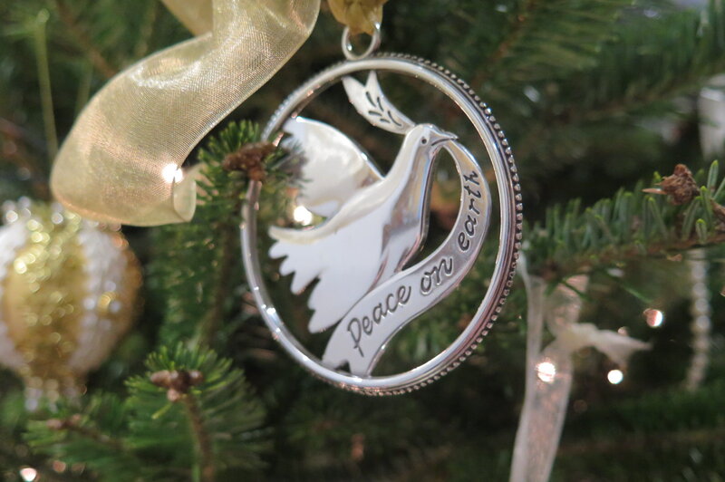 Dove Ornament on Tree