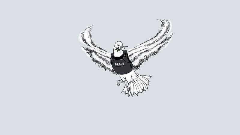 Dove Wearing Vest