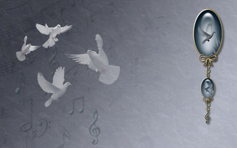 doves and music notes