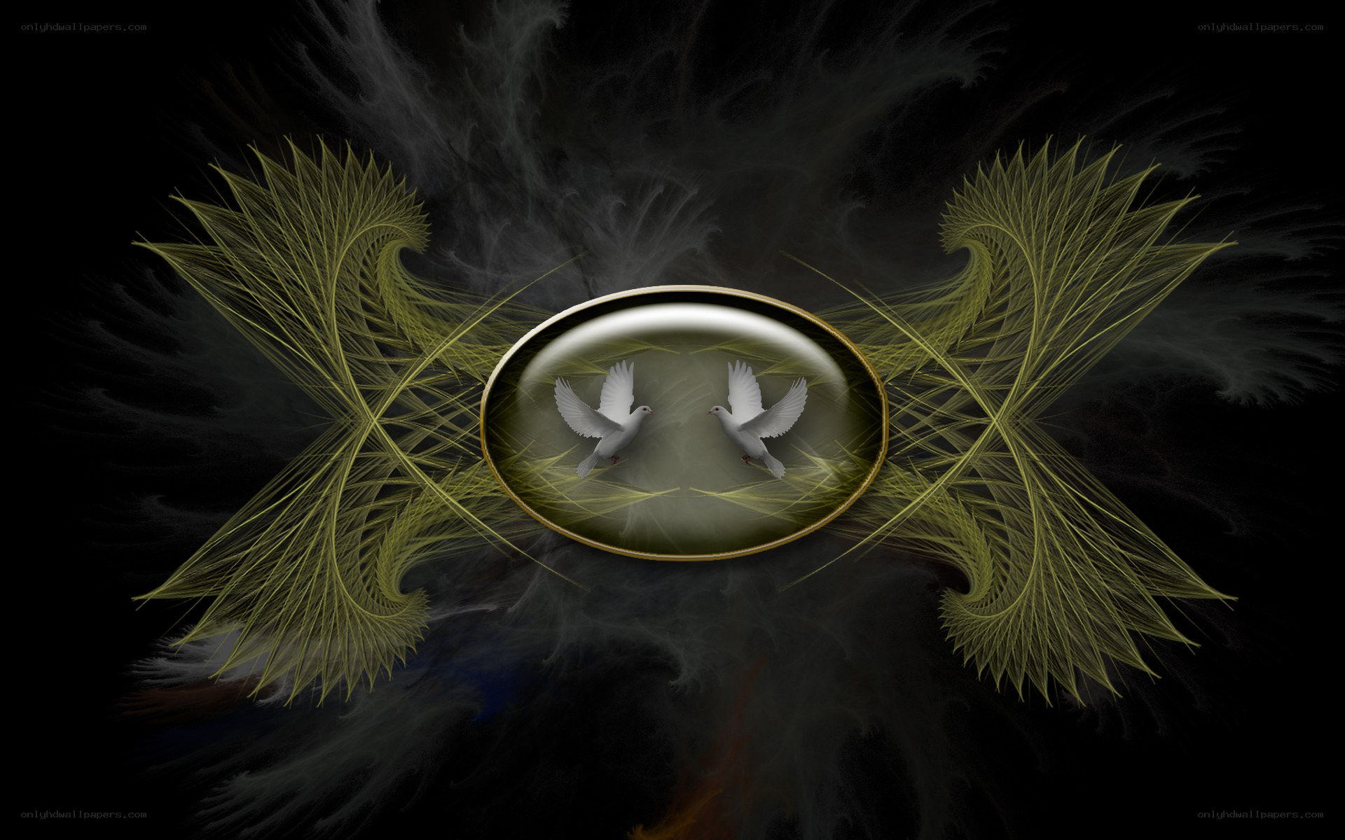 Doves in a fractal frame