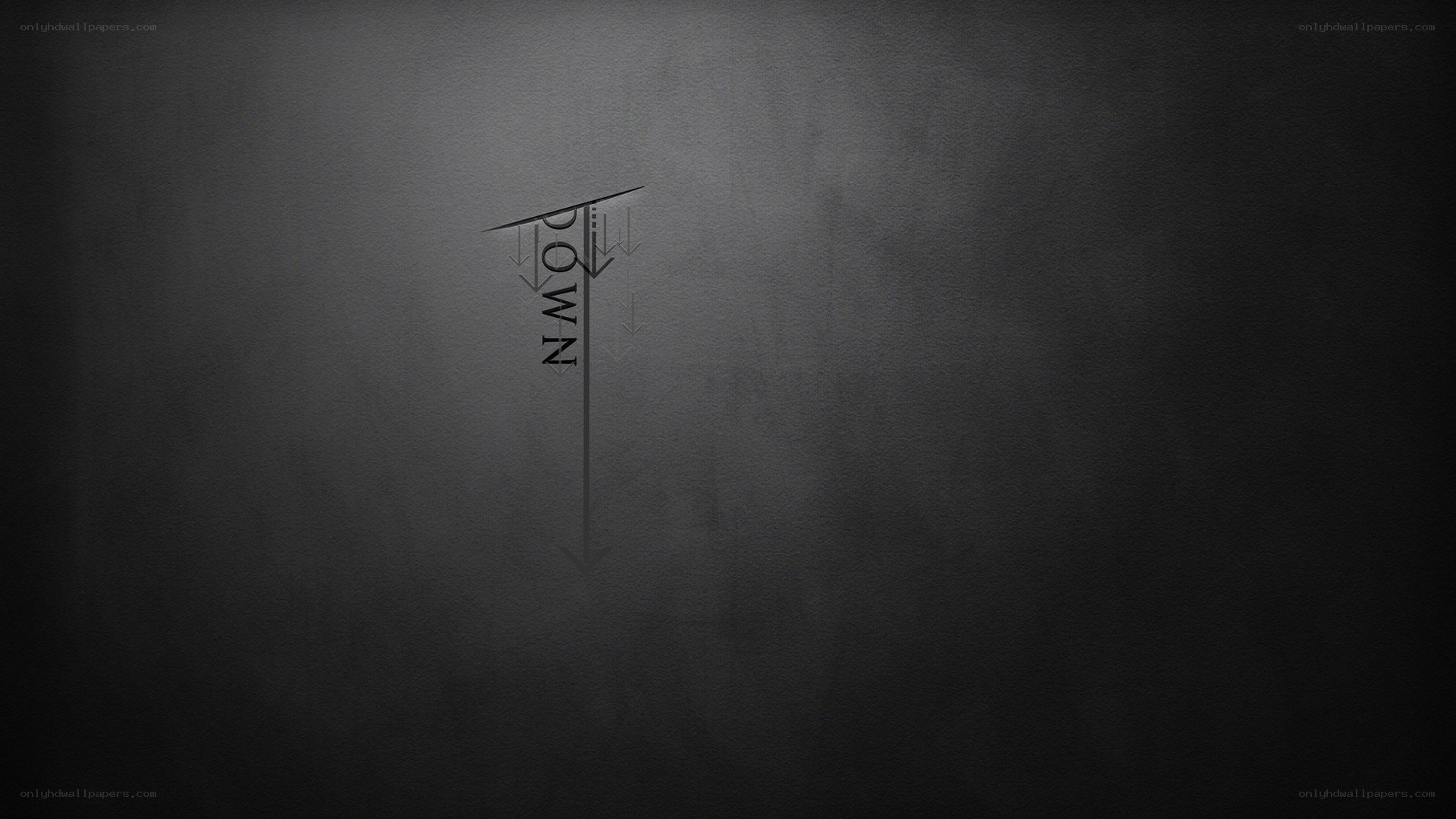 Down logo on dark background