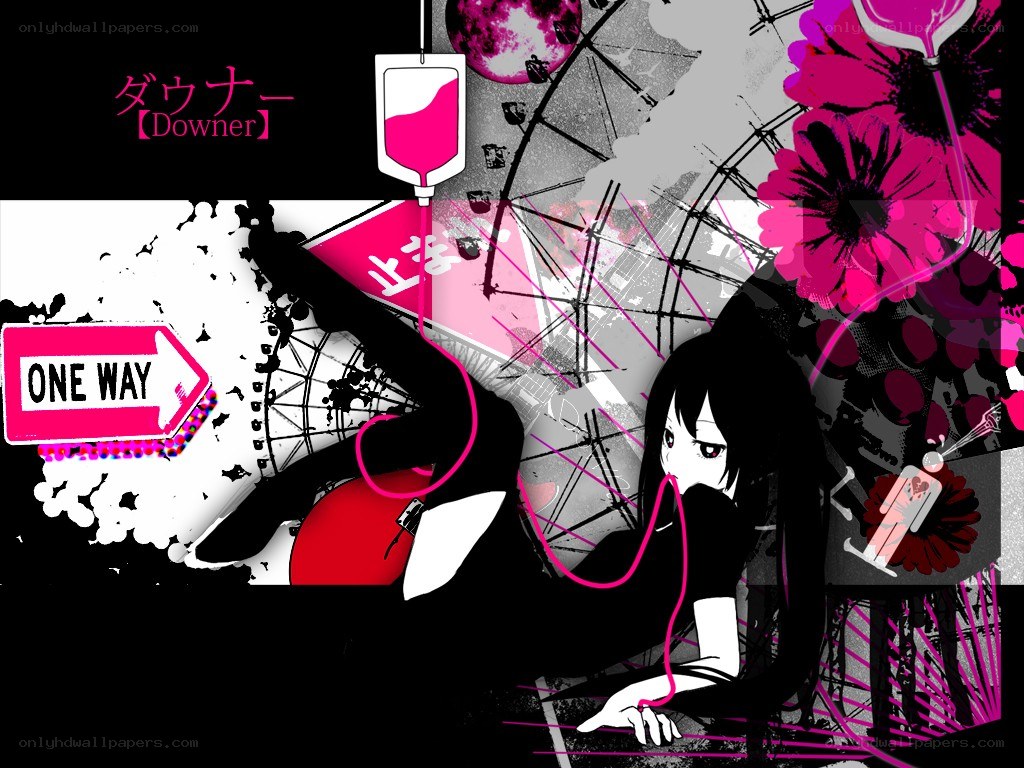 Downer anime art collage