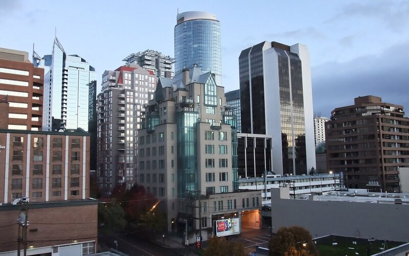 downtown city skyline view