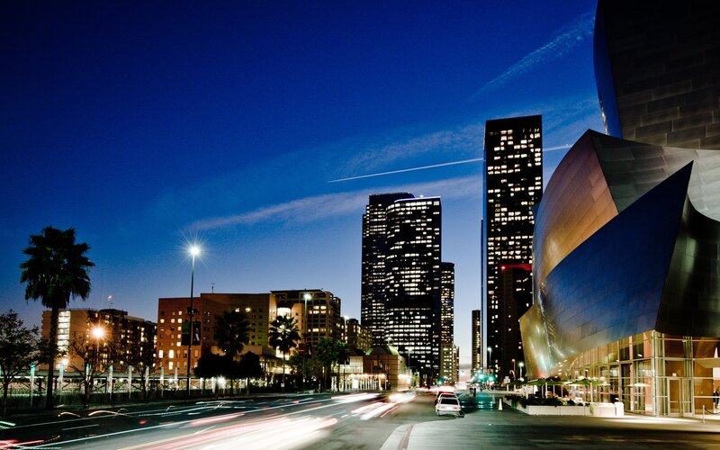 Downtown Los Angeles Skyline — Blue, Urban