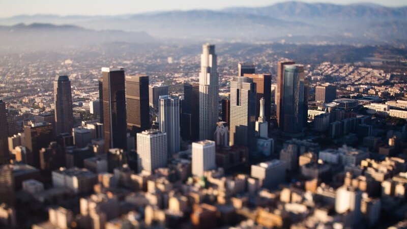 Downtown Los Angeles Skyline — Gray, Serene