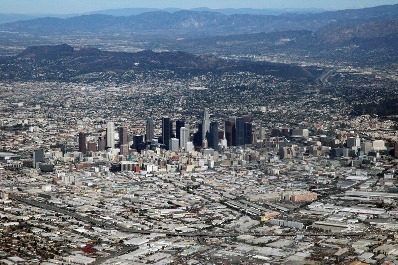 Downtown Los Angeles Skyline — Gray