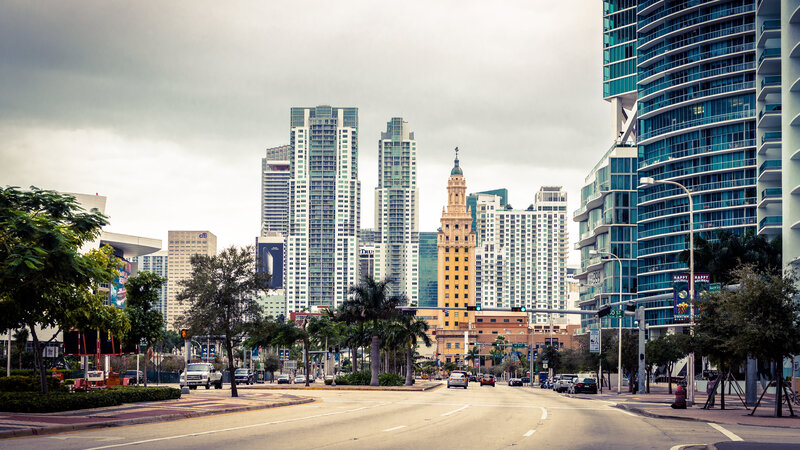 Downtown Miami skyline view