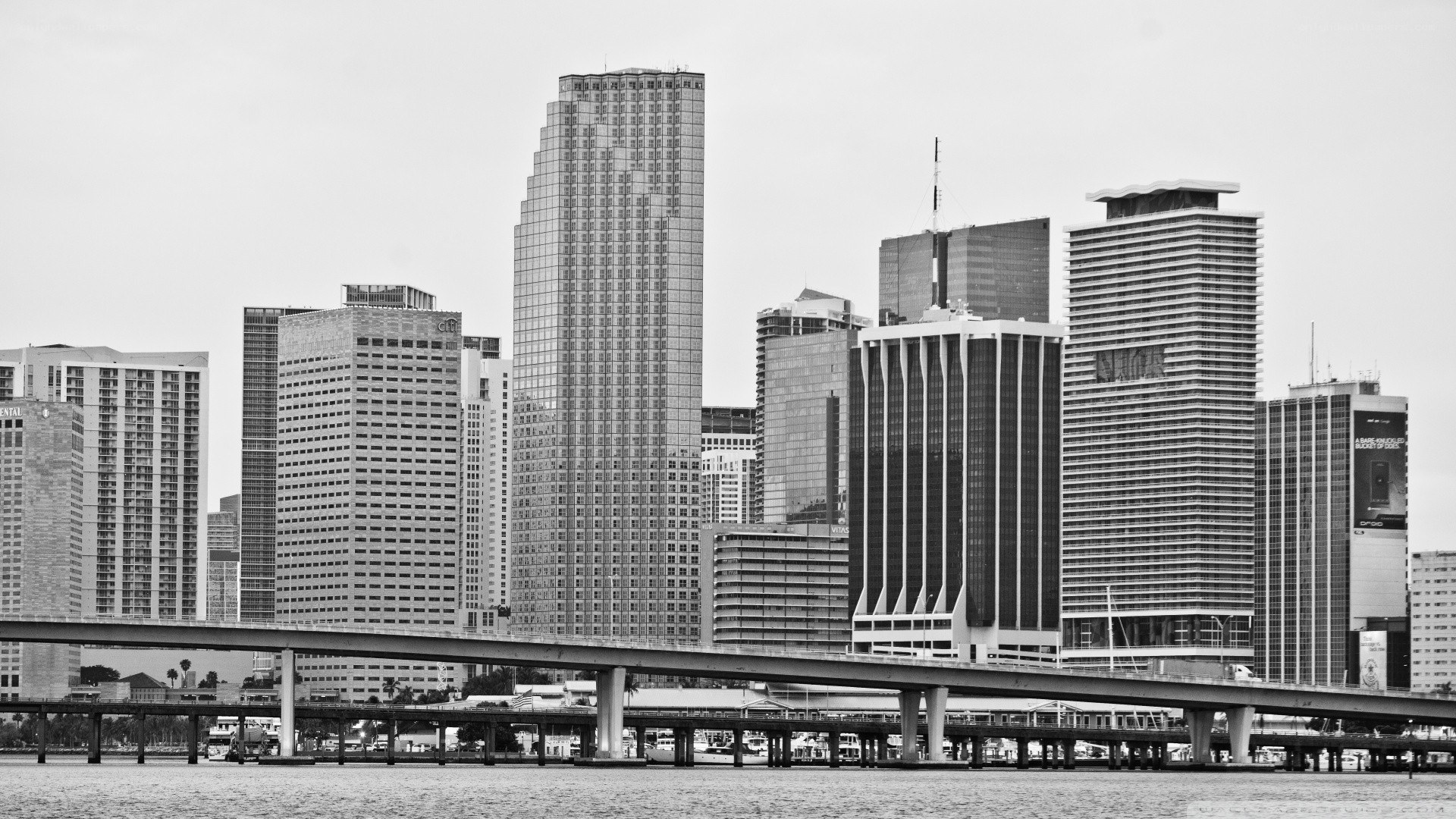 downtown skyline with bridge