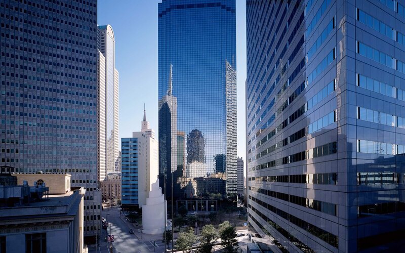 downtown skyscraper view