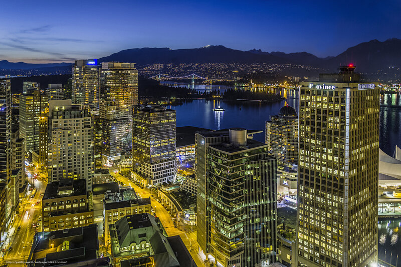 Downtown Vancouver Skyline — Blue, Serene