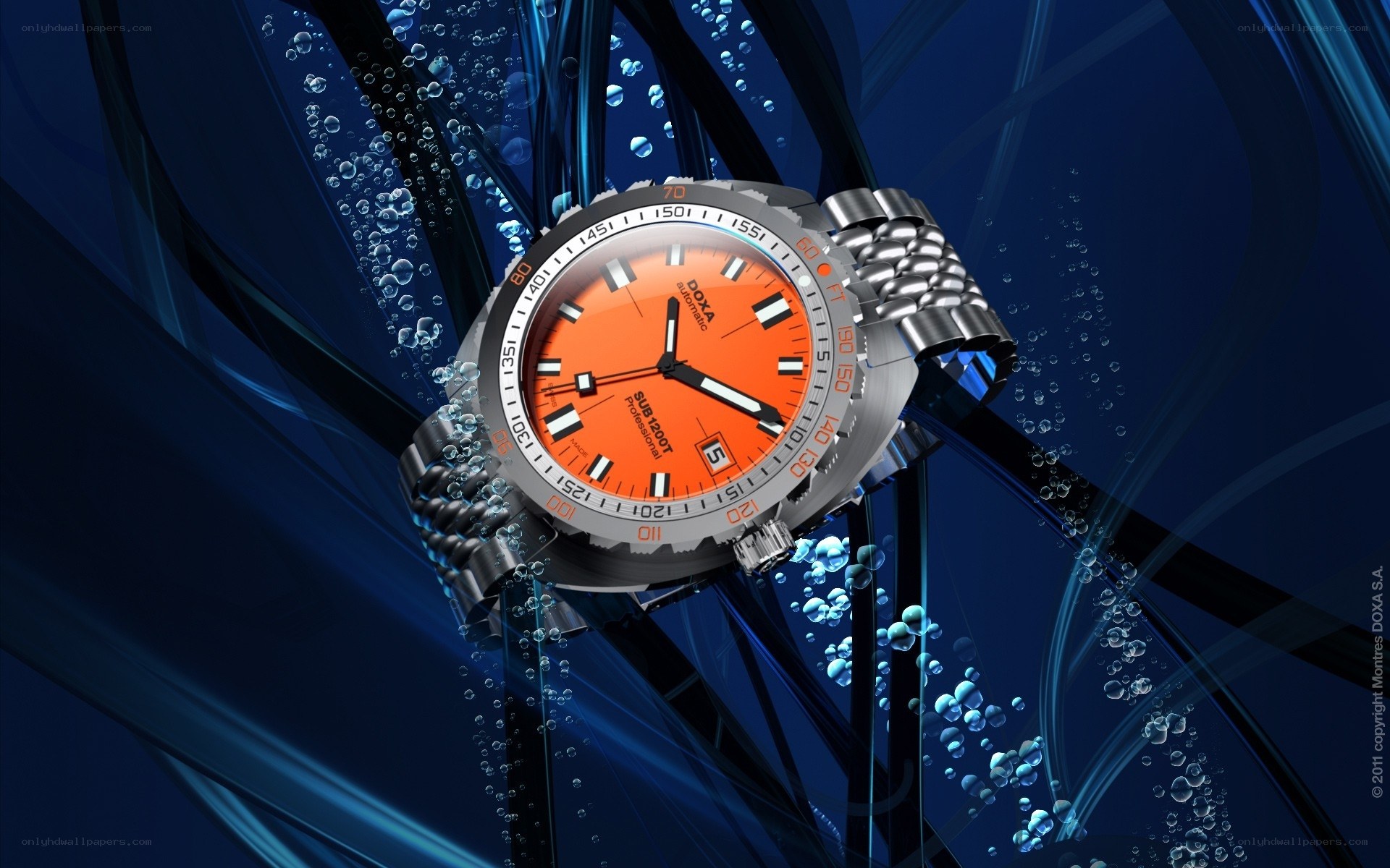 Doxa Sub 1200T watch underwater