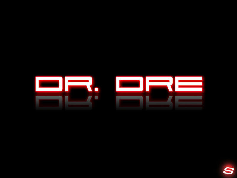 Dr. Dre logo on black