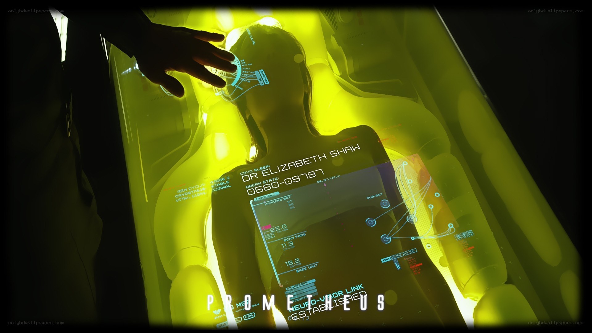Dr. Elizabeth Shaw in cryo-sleep