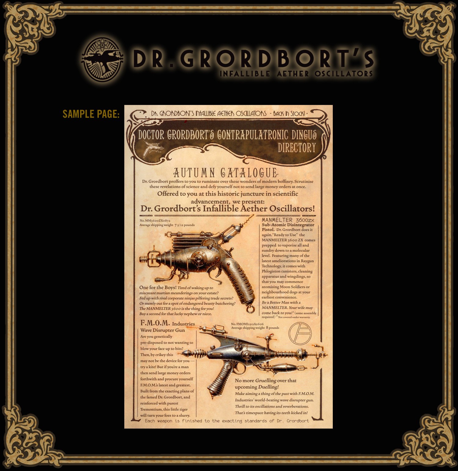 Dr. Grordbort's catalogue