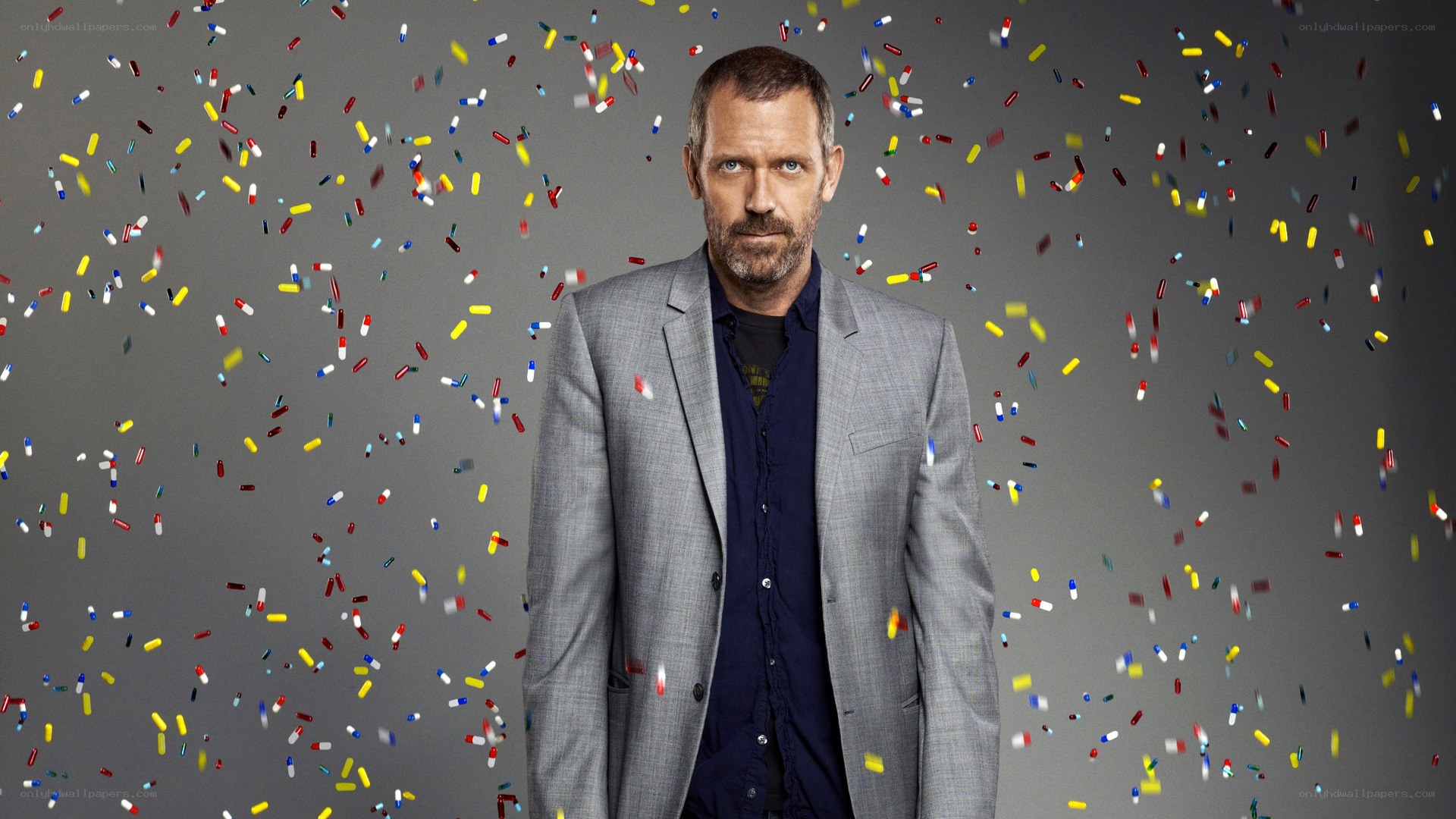 Dr. House with confetti