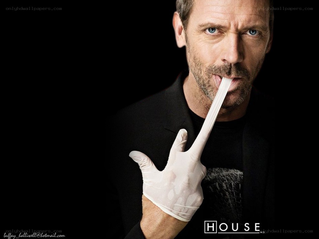 Dr. House with latex glove