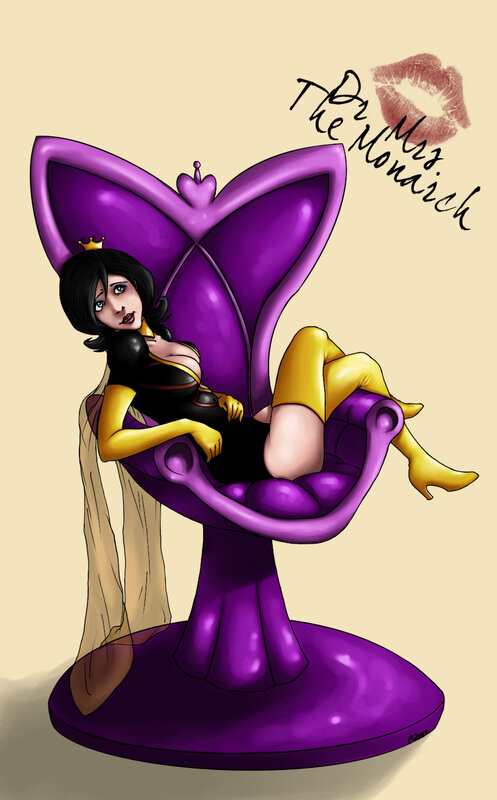 Dr. Miss Monarch on throne