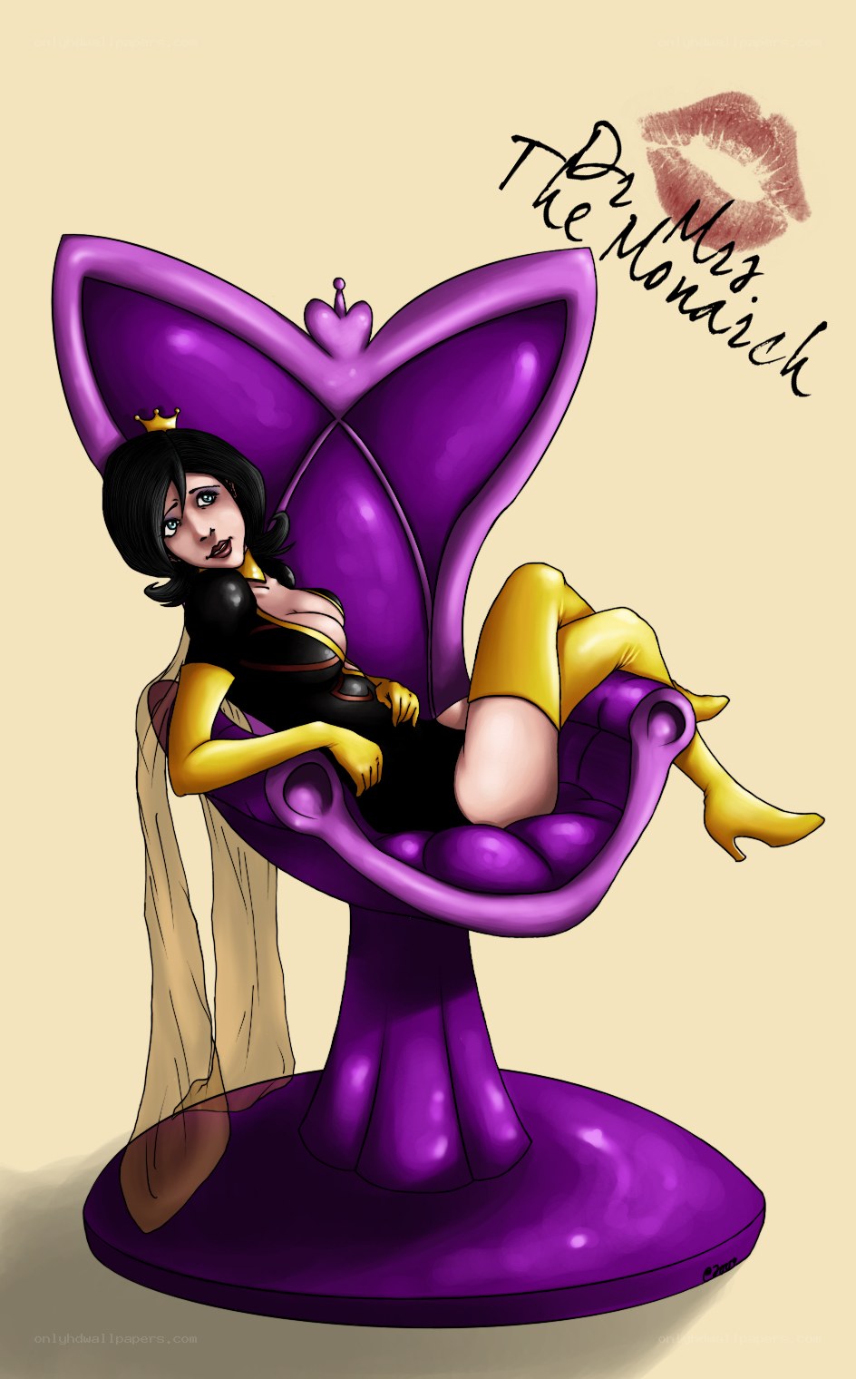 Dr. Miss Monarch on throne